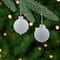 9ct. 2.5" Shiny & Matte White Glass Ball Ornaments